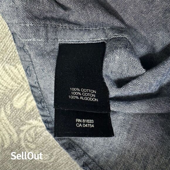 Kenneth Cole Reaction Men's L Blue Graphic Print Short Sleeve Shirt - Picture 7 of 8